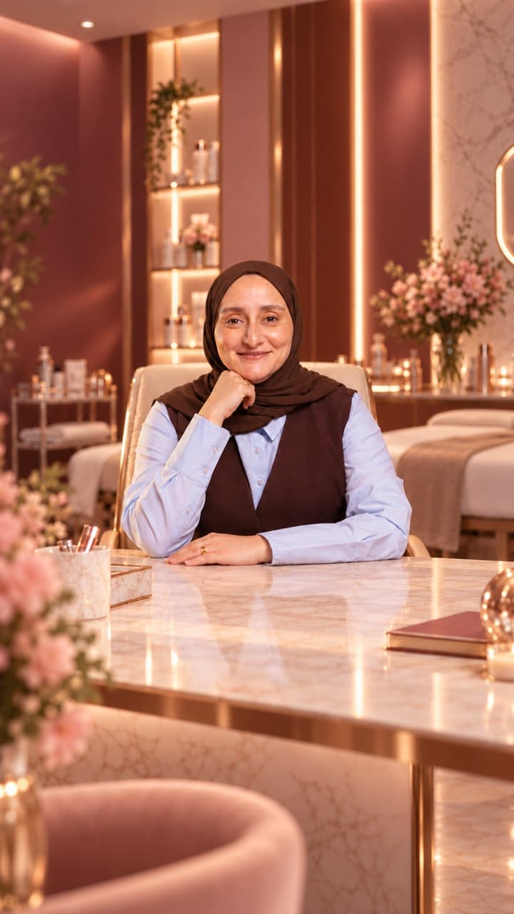 Portrait of Dr. Doaa Samy in her clinic